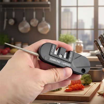 aiguiseur couteau format poche prise en main ergonomique