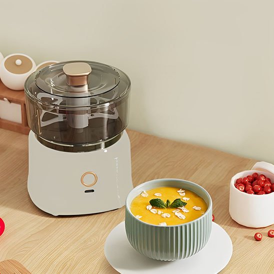 Hachoir a viande electrique blanc bol soupe veloute