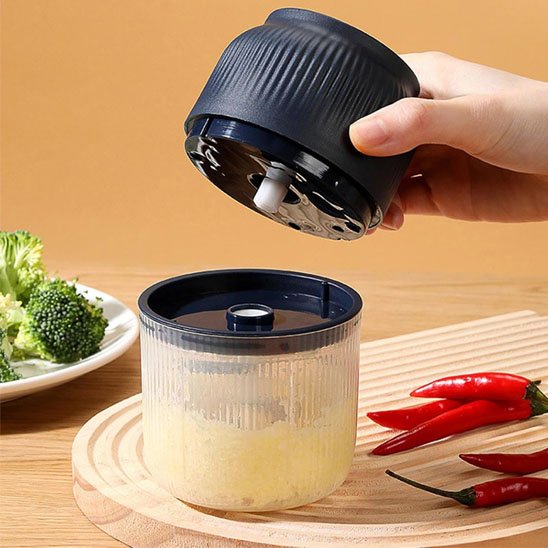 Hachoir electrique ail piment brocoli preparation cuisine