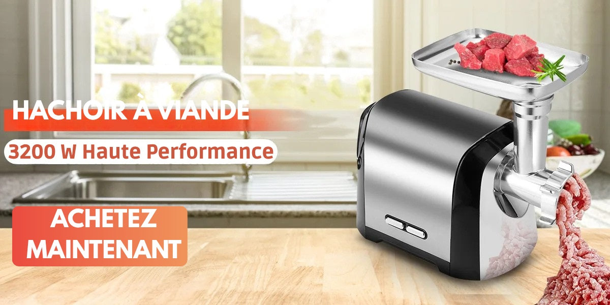hachoir viande gris