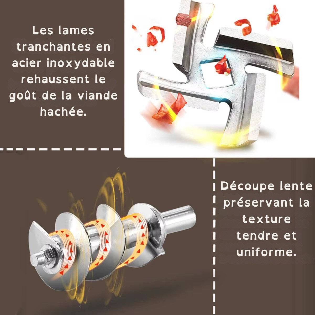 hachoir viande lame